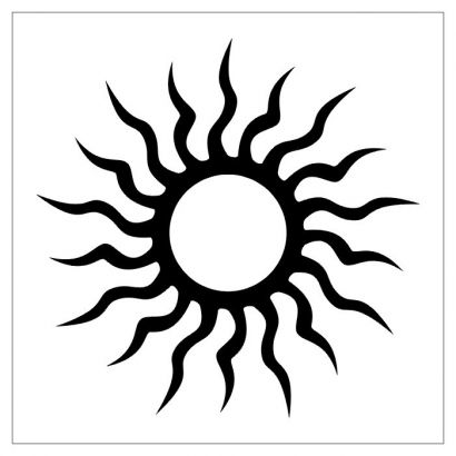 Tribal Sun Tattoo Image